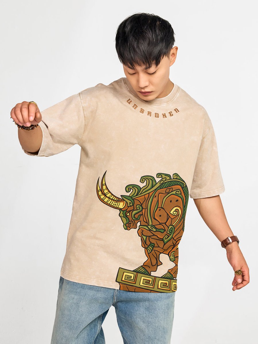 Aztec Bull Embroidered