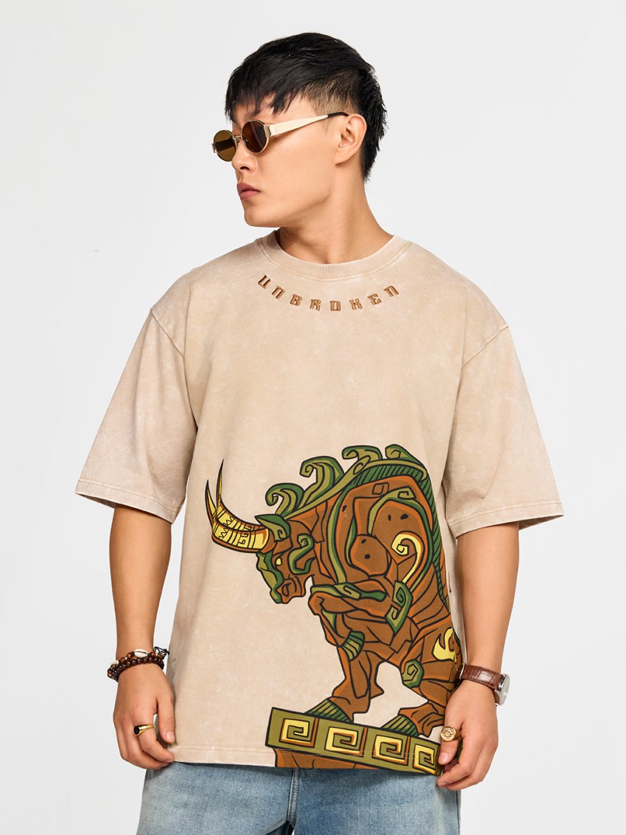 Aztec Bull Embroidered